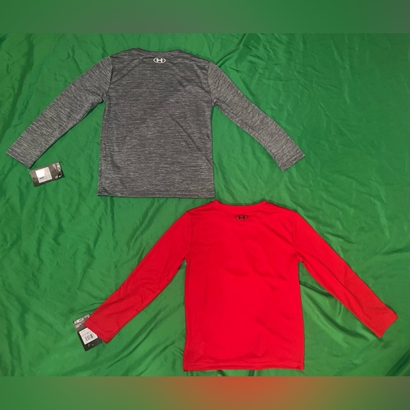 NWT Under Armour Heather Gray  and Red Long Sleeve Shirt Bundle size 6 - Picture 2 of 13